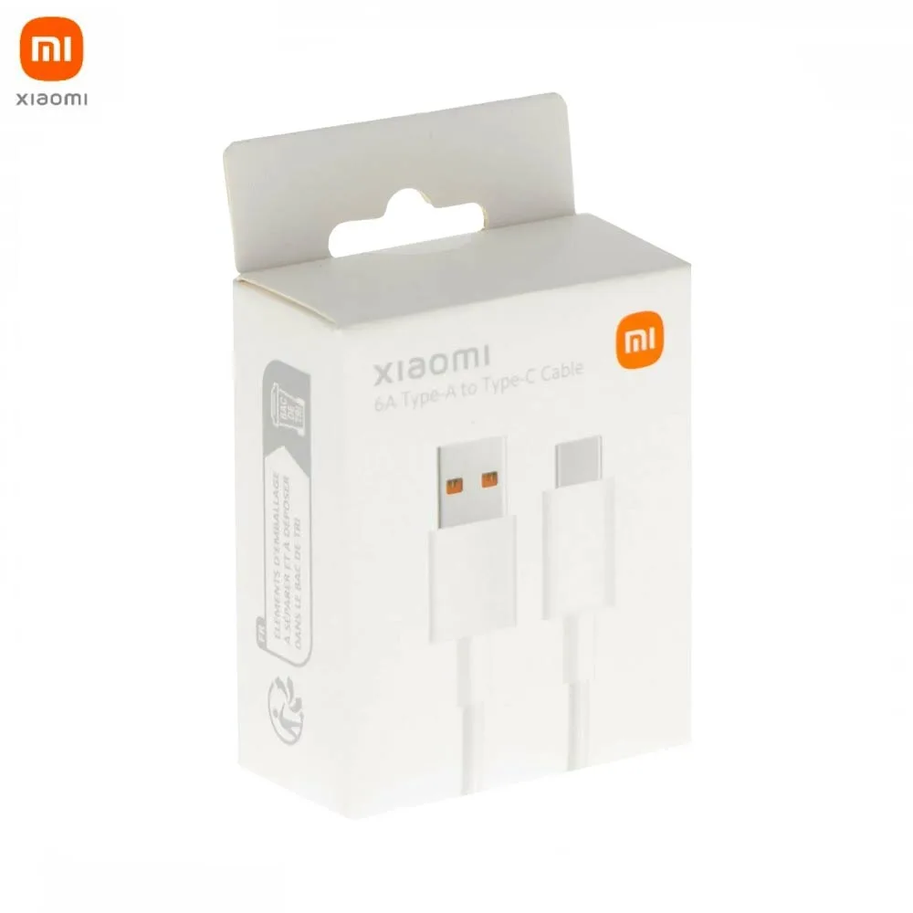 Câble Data USB vers USB-C Xiaomi Mi BHR4422GL 3A (1m) Blanc — vue 3