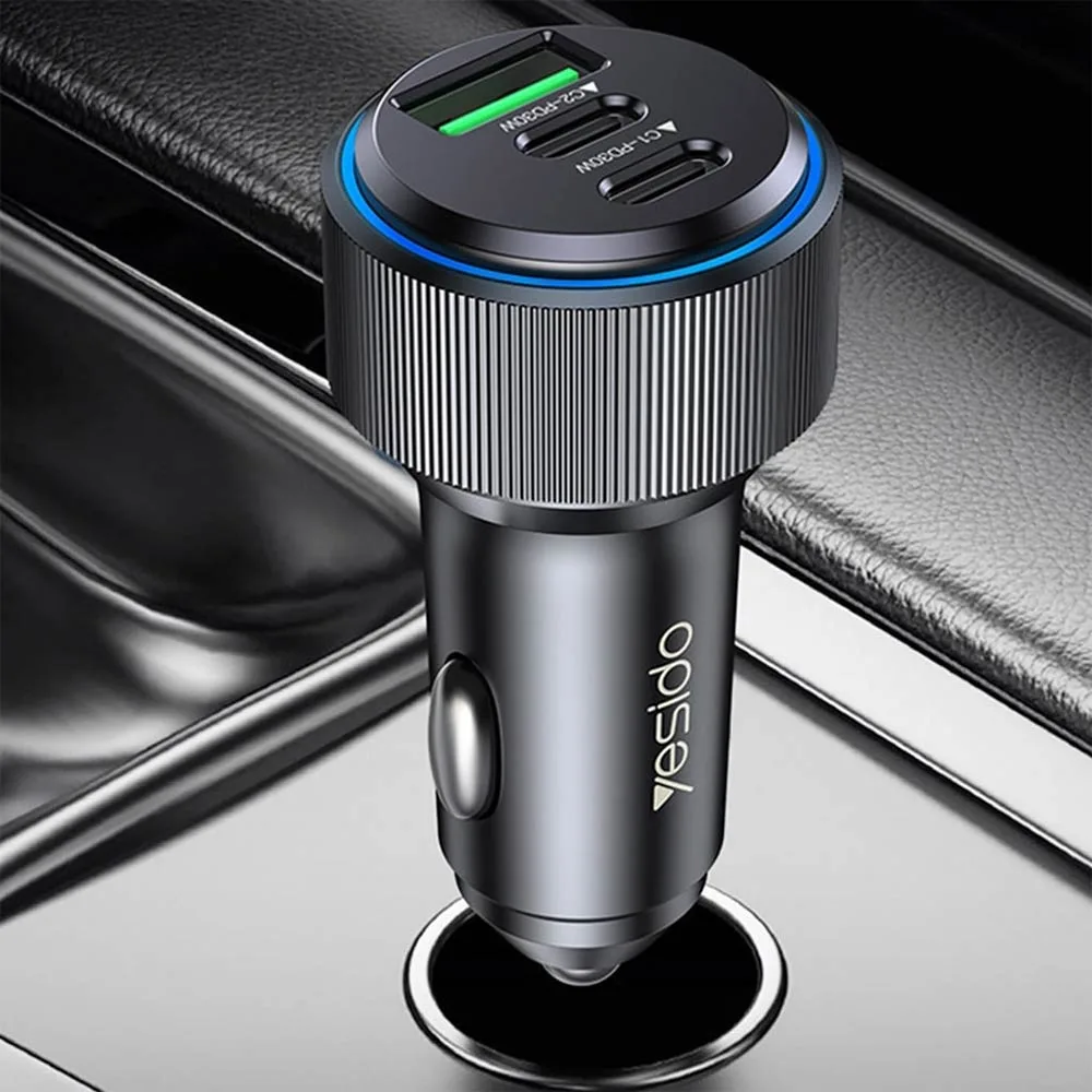 Chargeur Allume-Cigare Yesido Y50 60W Noir — vue 2