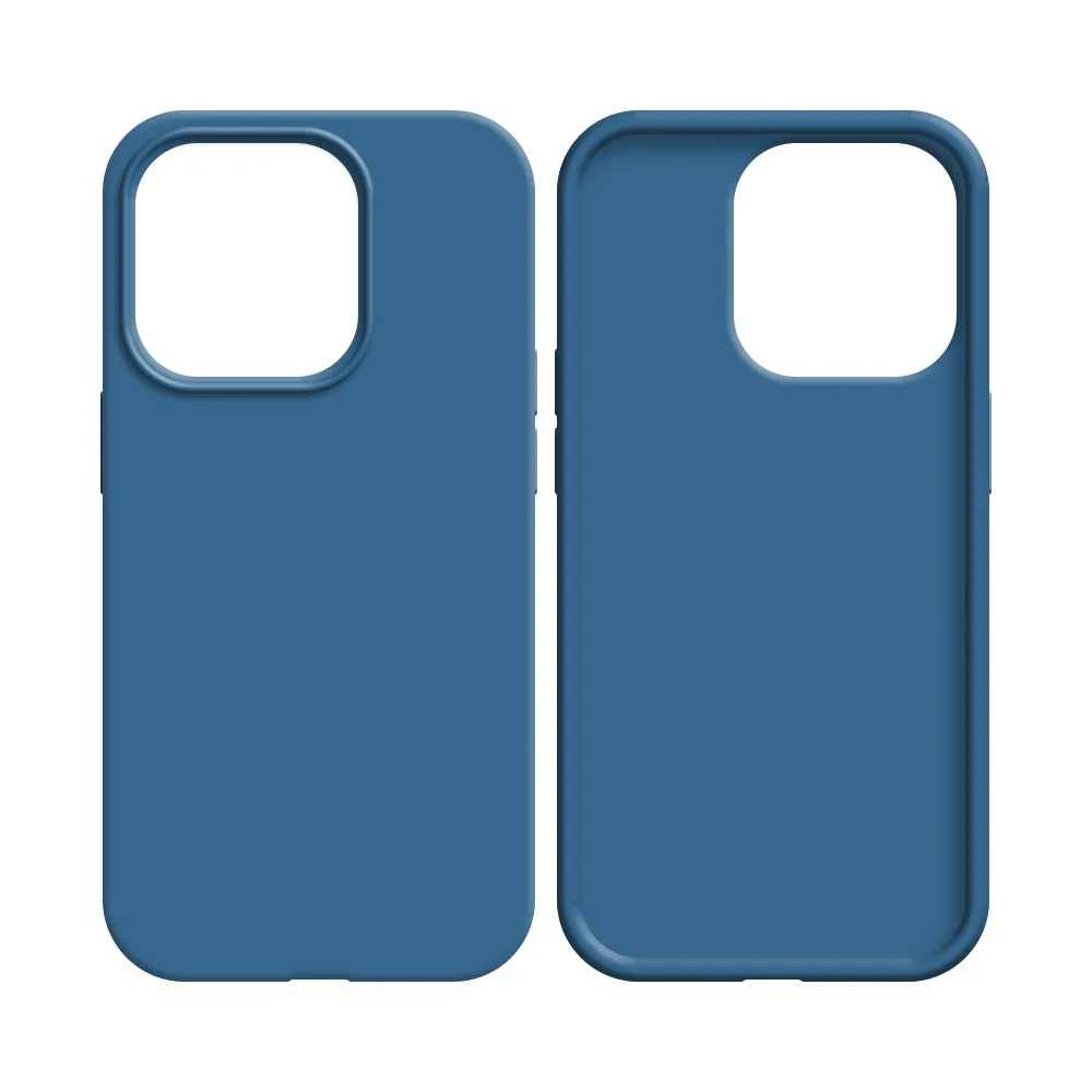 Pack de 10 Coques Silicone Compatible pour Apple iPhone 16 Pro Bulk Bleu Marine