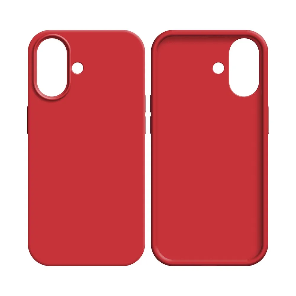 Pack de 10 Coques Silicone Compatible pour Apple iPhone 16 Bulk (#14) Rouge