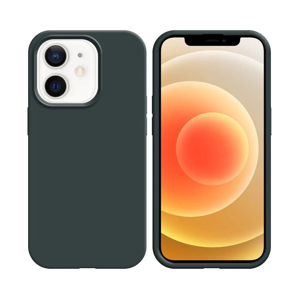 Coque Silicone Compatible pour Apple iPhone 12 Mini Noir