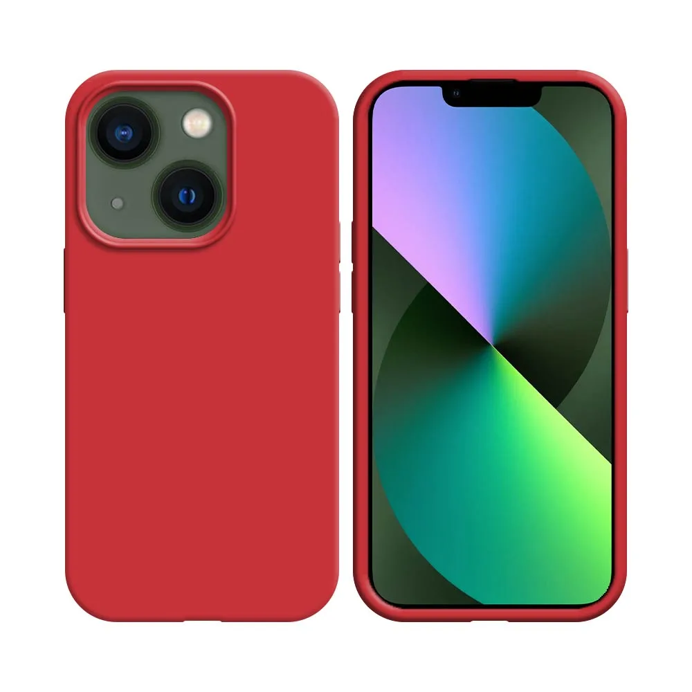 Coque Silicone Compatible pour Apple iPhone 13 Mini Rouge