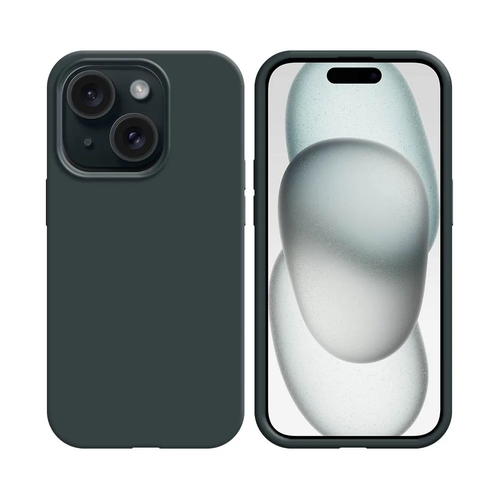 Pack de 10 Coques Silicone Compatible pour Apple iPhone 15 Plus Bulk (#18) Noir