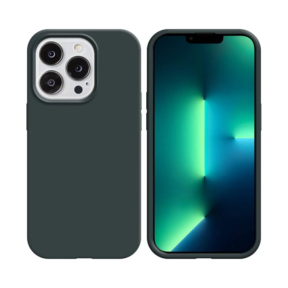 Pack de 10 Coques Silicone Compatible pour Apple iPhone 13 Pro Bulk Noir
