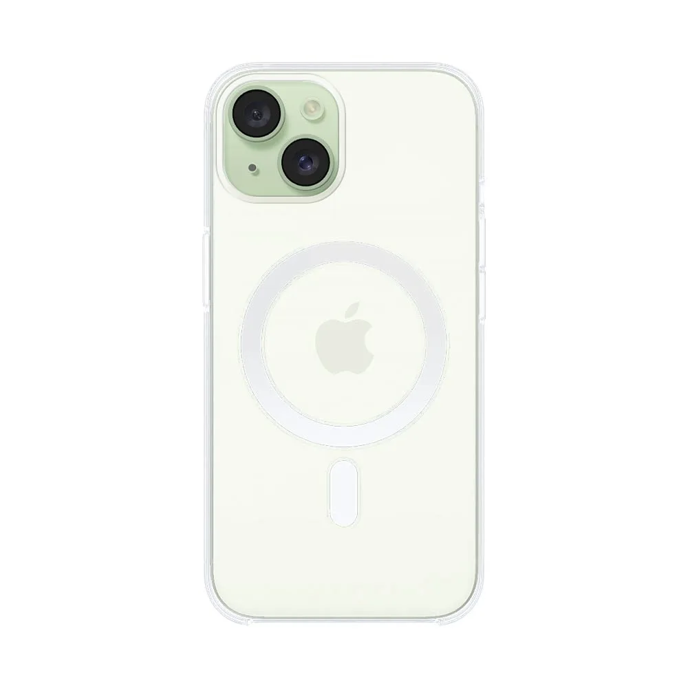 Coque Silicone MagSafe Compatible pour Apple iPhone 15 Transparent — vue 2