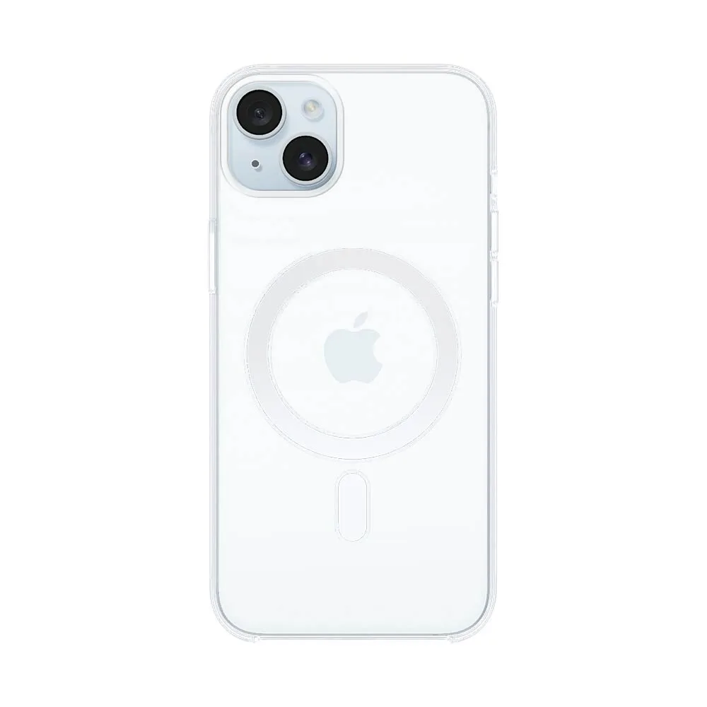 Coque Silicone MagSafe Compatible pour Apple iPhone 15 Plus Transparent — vue 2