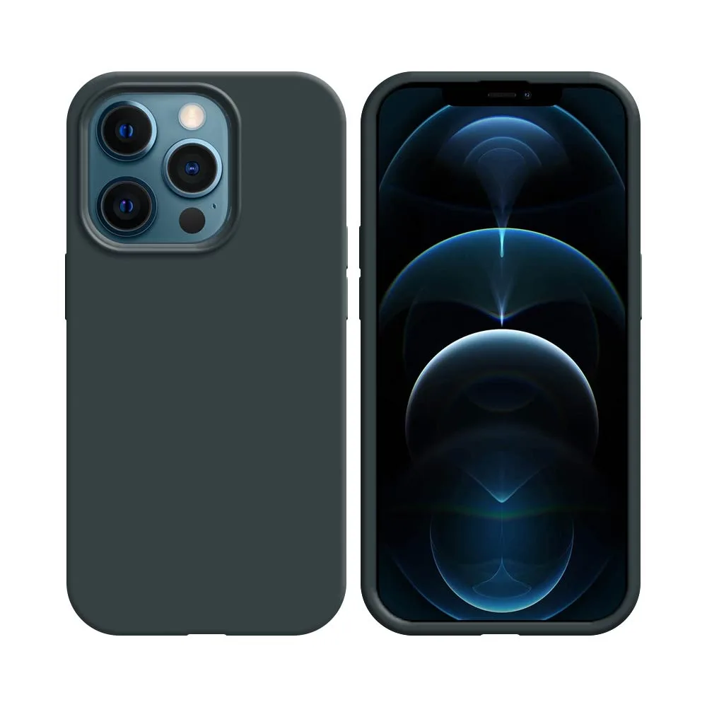 Pack de 10 Coques Silicone Compatible pour Apple iPhone 12 Pro Max Bulk Noir