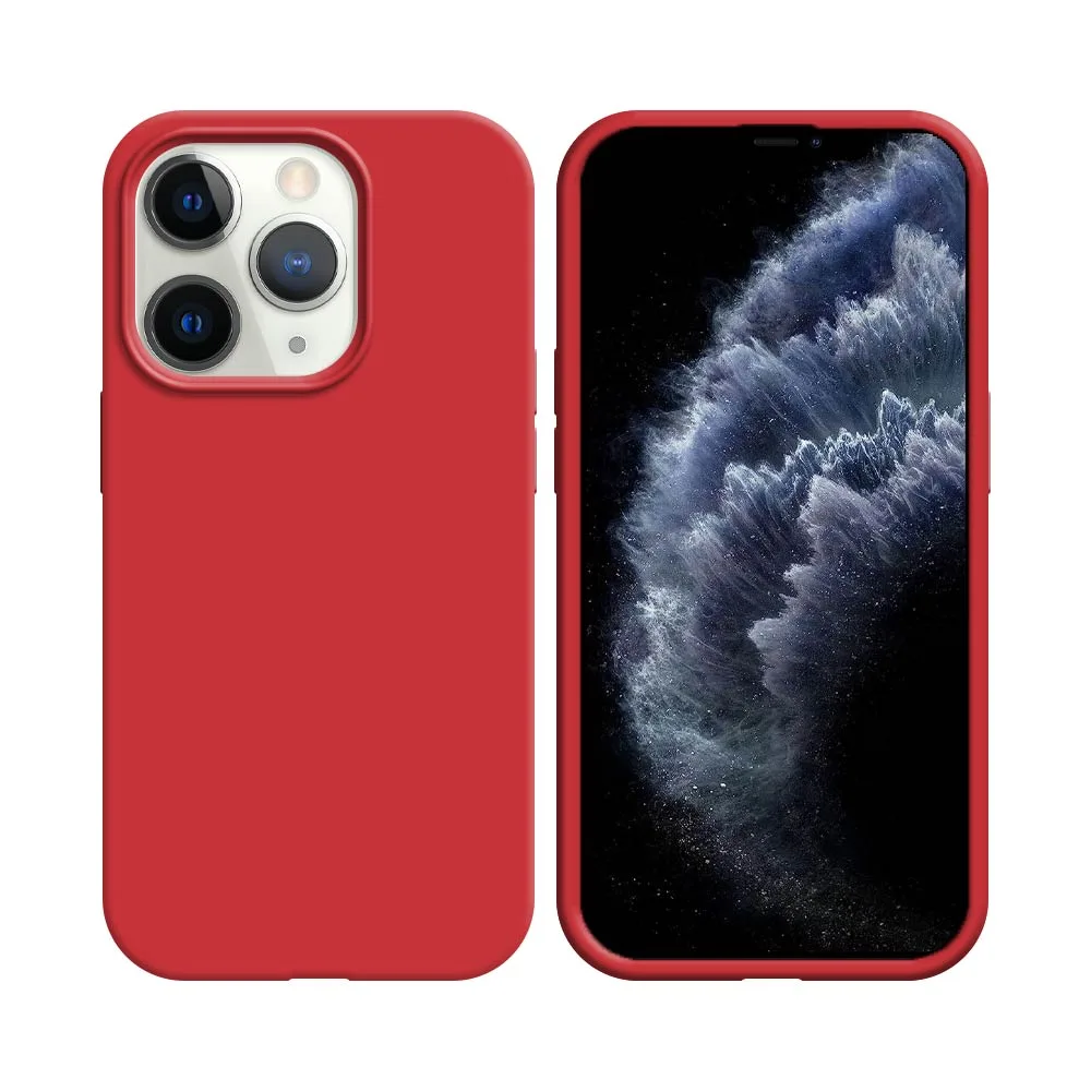 Pack de 10 Coques Silicone Compatible pour Apple iPhone 11 Pro Bulk Rouge — vue 2