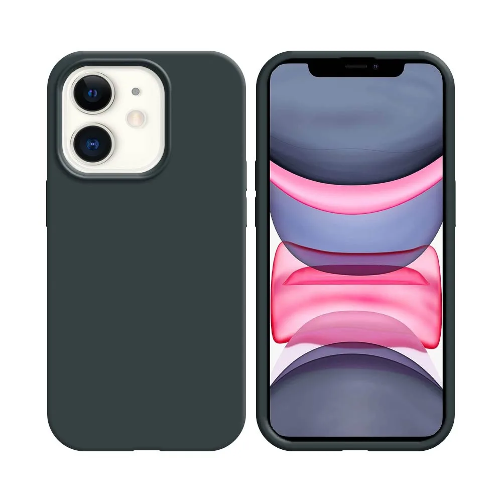 Pack de 10 Coques Silicone Compatible pour Apple iPhone 11 Bulk Noir