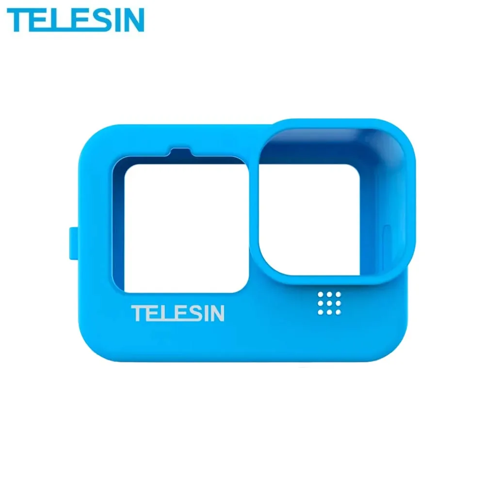 Coque Silicone TELESIN pour GoPro 11, 10 & 9 Bleu