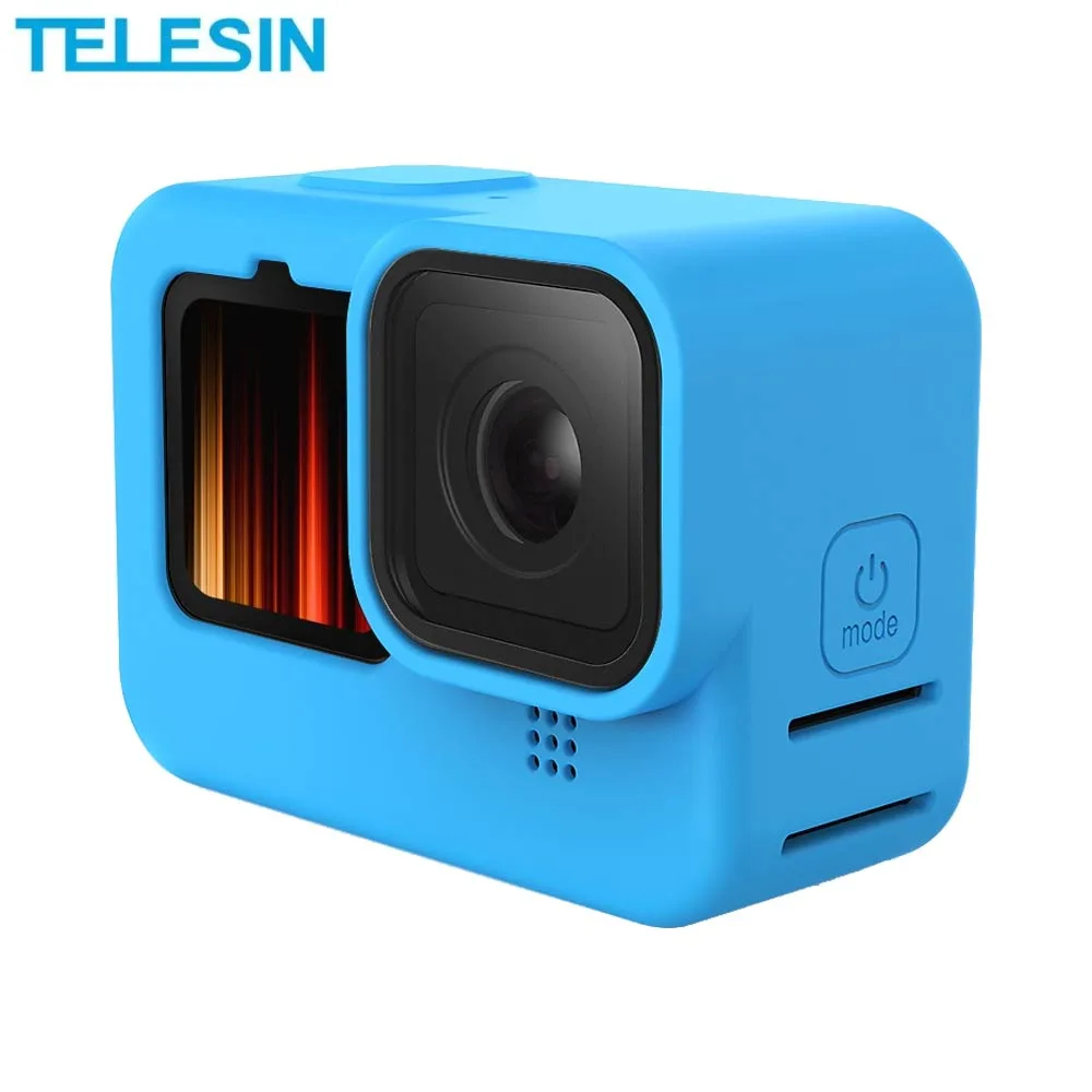 Coque Silicone TELESIN pour GoPro 11, 10 & 9 Bleu — vue 2