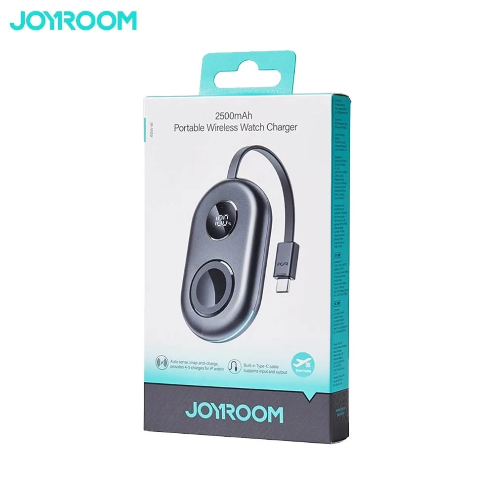 Chargeur Montre Connectée de Smartphone Foulard à Motif JOYROOM pour Apple Watch + Power Bank 2500mAh Noir — vue 3