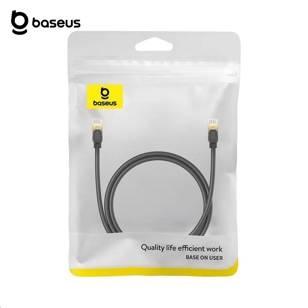 Câble Ethernet RJ45 Baseus Cat 8 40Gbps 1m Noir — vue 3