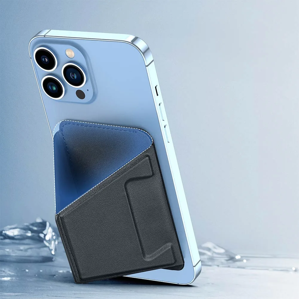 Support pour Smartphone Dux Ducis Magnetic Wallet Stand iPhone 12, 13, 14 & 15 Series avec MagSafe Bleu Marine — vue 5