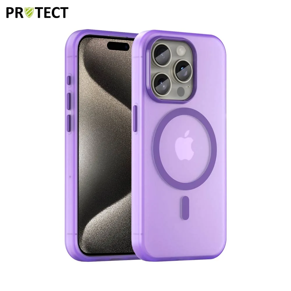 Coque de Protection MagSafe PROTECT pour Apple iPhone 15 Pro Max Violet Foncé