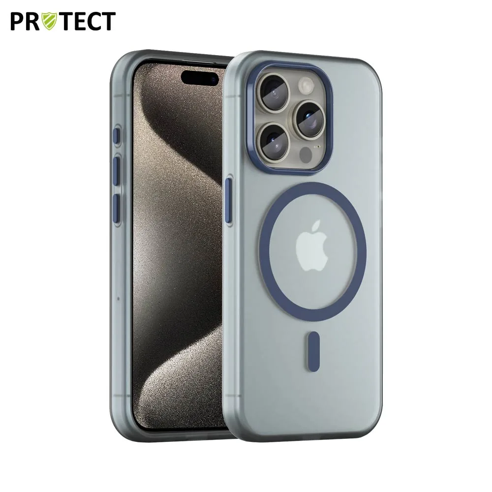 Coque de Protection MagSafe PROTECT pour Apple iPhone 15 Pro Bleu Marine