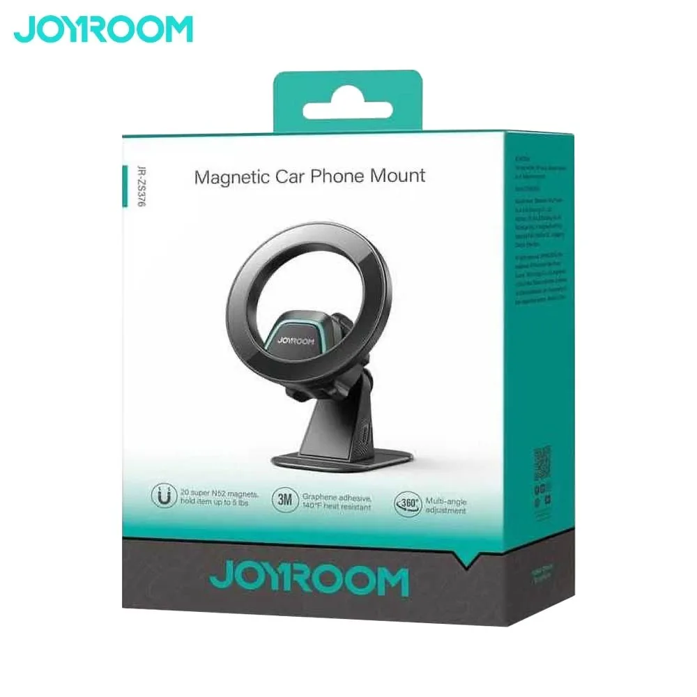 Support Smartphone Magnétique pour Voiture JOYROOM (Adhesif) Noir — vue 3