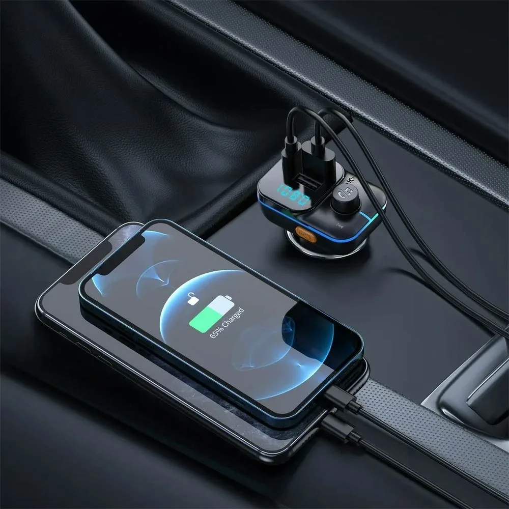 Transmetteur FM Bluetooth & Chargeur Voiture Yesido Y44 — vue 2