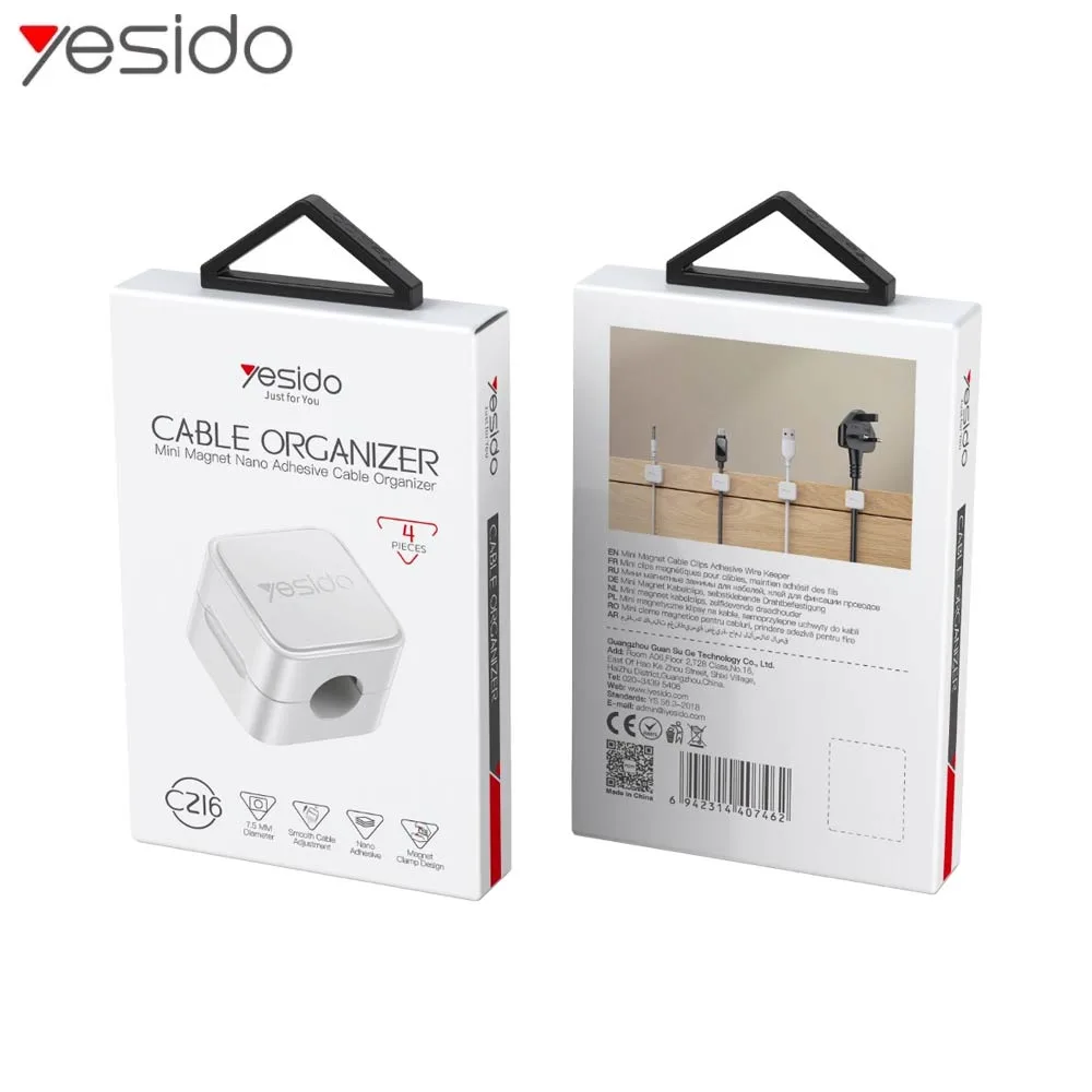 Organisateur de Câble Yesido C216 x4 Blanc — vue 3