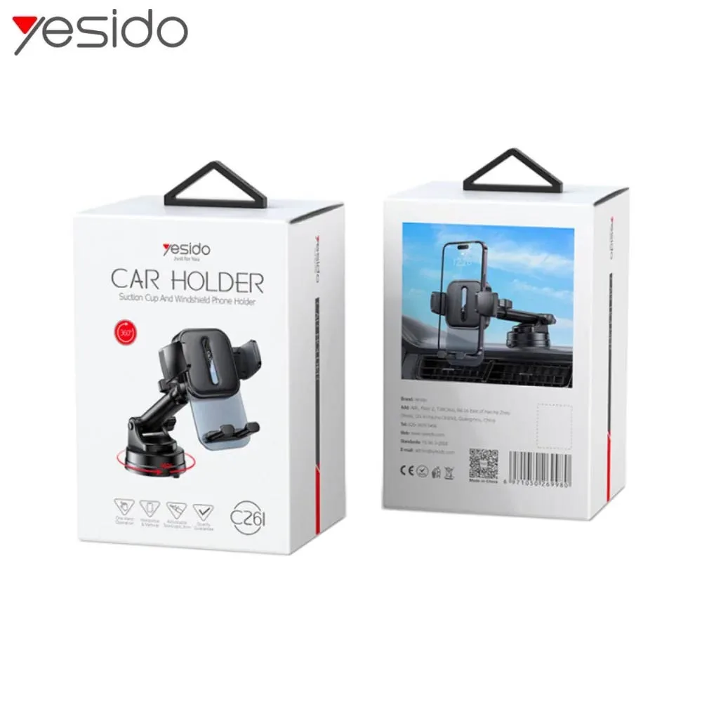 Support Smartphone pour Voiture Yesido C261 Noir — vue 3