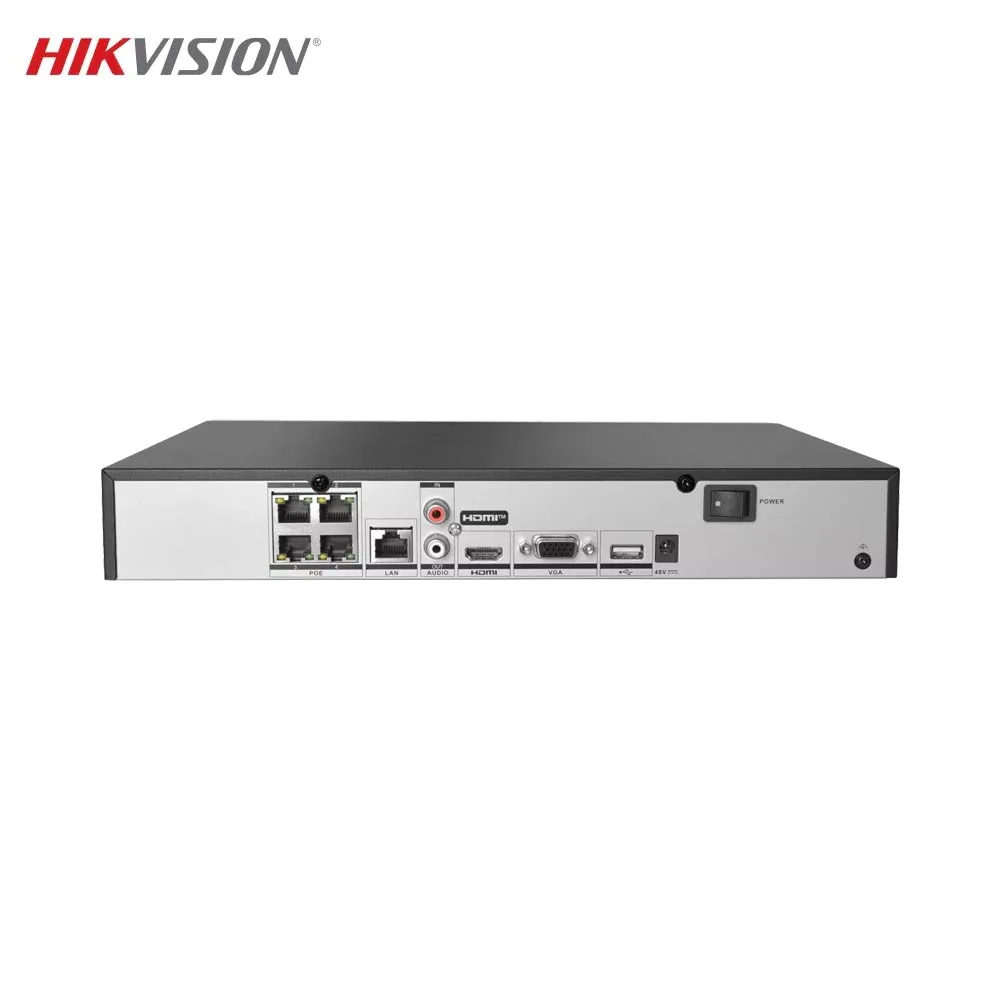 Enregistreur NVR avec IA Hikvision /4P AcuSense (4 Channels PoE, 1 Port HDD) Noir — vue 3
