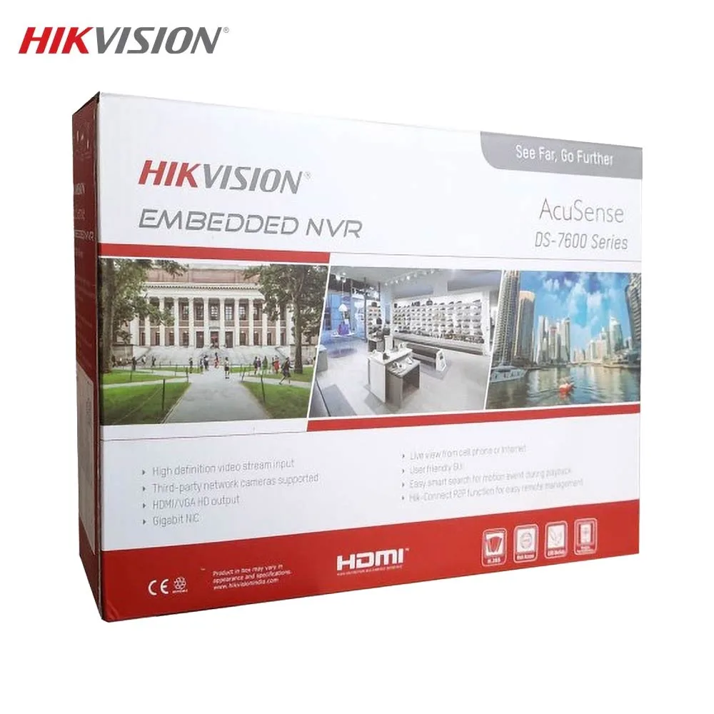 Enregistreur NVR avec IA Hikvision /4P AcuSense (4 Channels PoE, 1 Port HDD) Noir — vue 4
