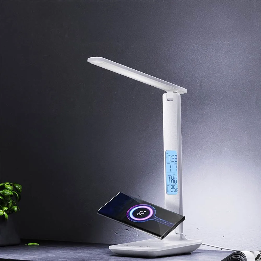 Lampe LED avec Charge Sans Fil pour Smartphone Yesido DS20 Blanc — vue 3