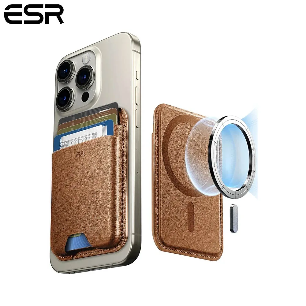Porte-Cartes MagSafe ESR Magnetic Wallet Boost (HaloLock) Marron — vue 2
