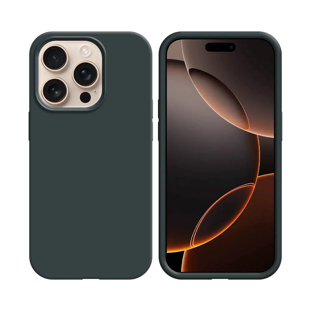 Pack de 10 Coques Silicone Compatible pour Apple iPhone 16 Pro Max Bulk Noir — vue 2