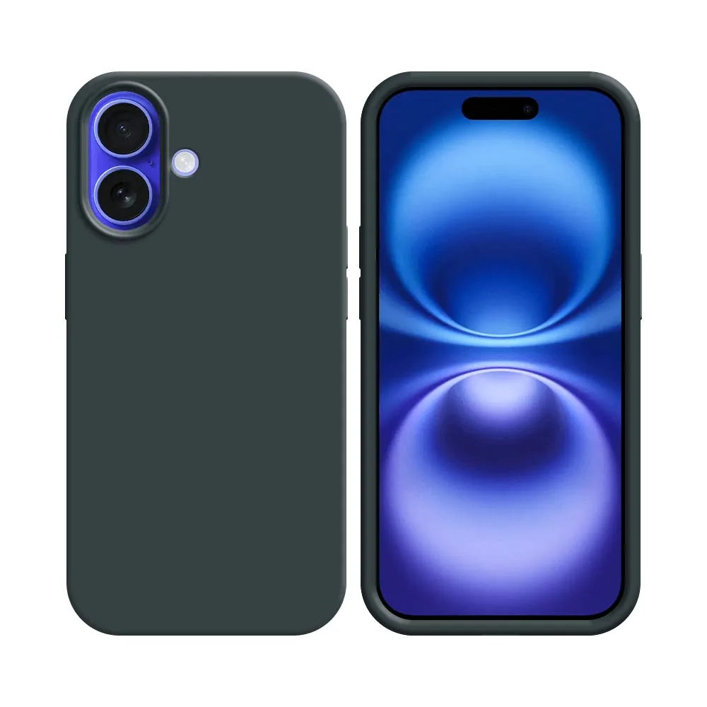 Pack de 10 Coques Silicone Compatible pour Apple iPhone 16 Plus Bulk Noir — vue 2