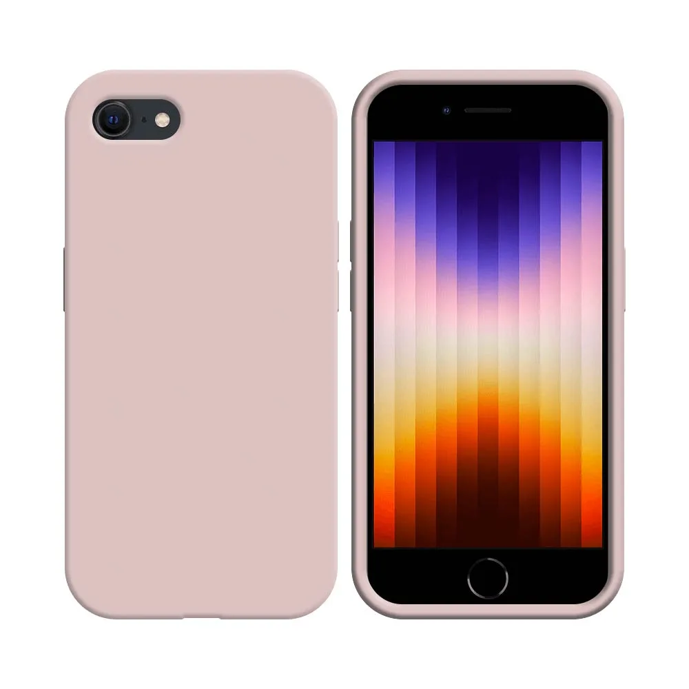Coque Silicone Compatible pour Apple iPhone 7, 8, SE 2 & SE 3 Rose Gold