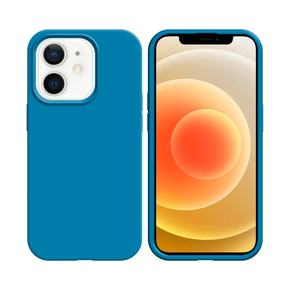 Coque Silicone Compatible pour Apple iPhone 12 Mini Bleu Ciel
