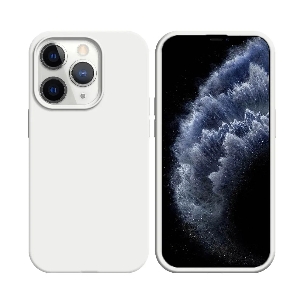 Coque Silicone Compatible pour Apple iPhone 11 Pro Max Blanc