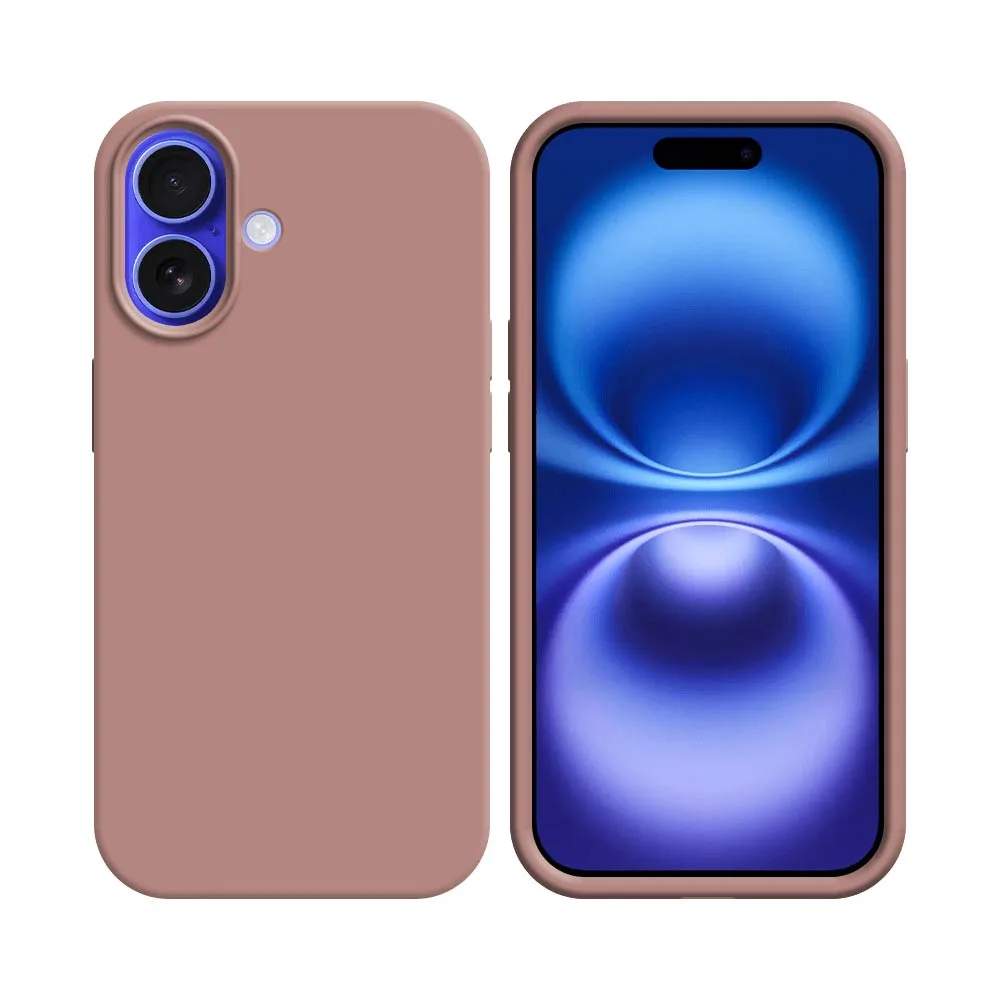 Coque Silicone Compatible pour Apple iPhone 16 Plus Rose