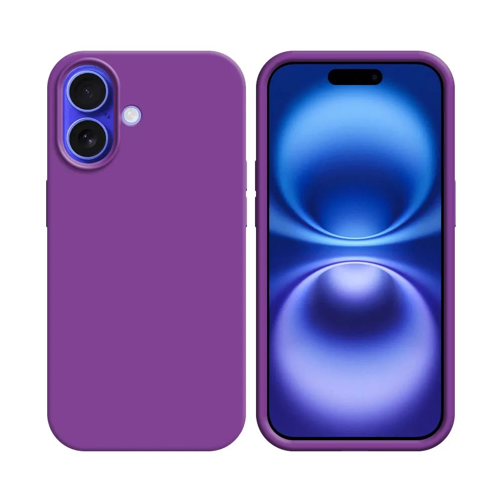 Coque Silicone Compatible pour Apple iPhone 16 Plus Mauve