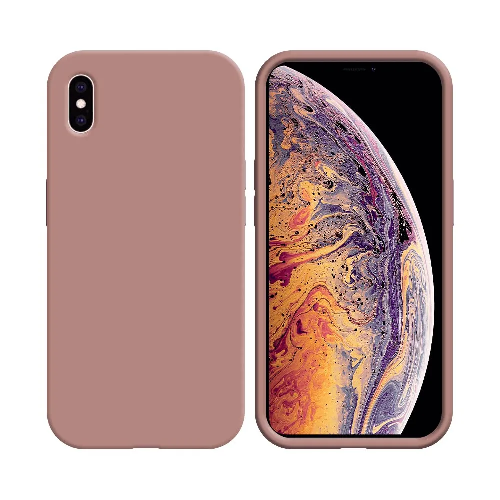 Coque Silicone Compatible pour Apple iPhone X & XS Rose
