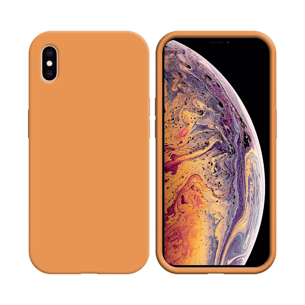 Coque Silicone Compatible pour Apple iPhone X & XS Corail