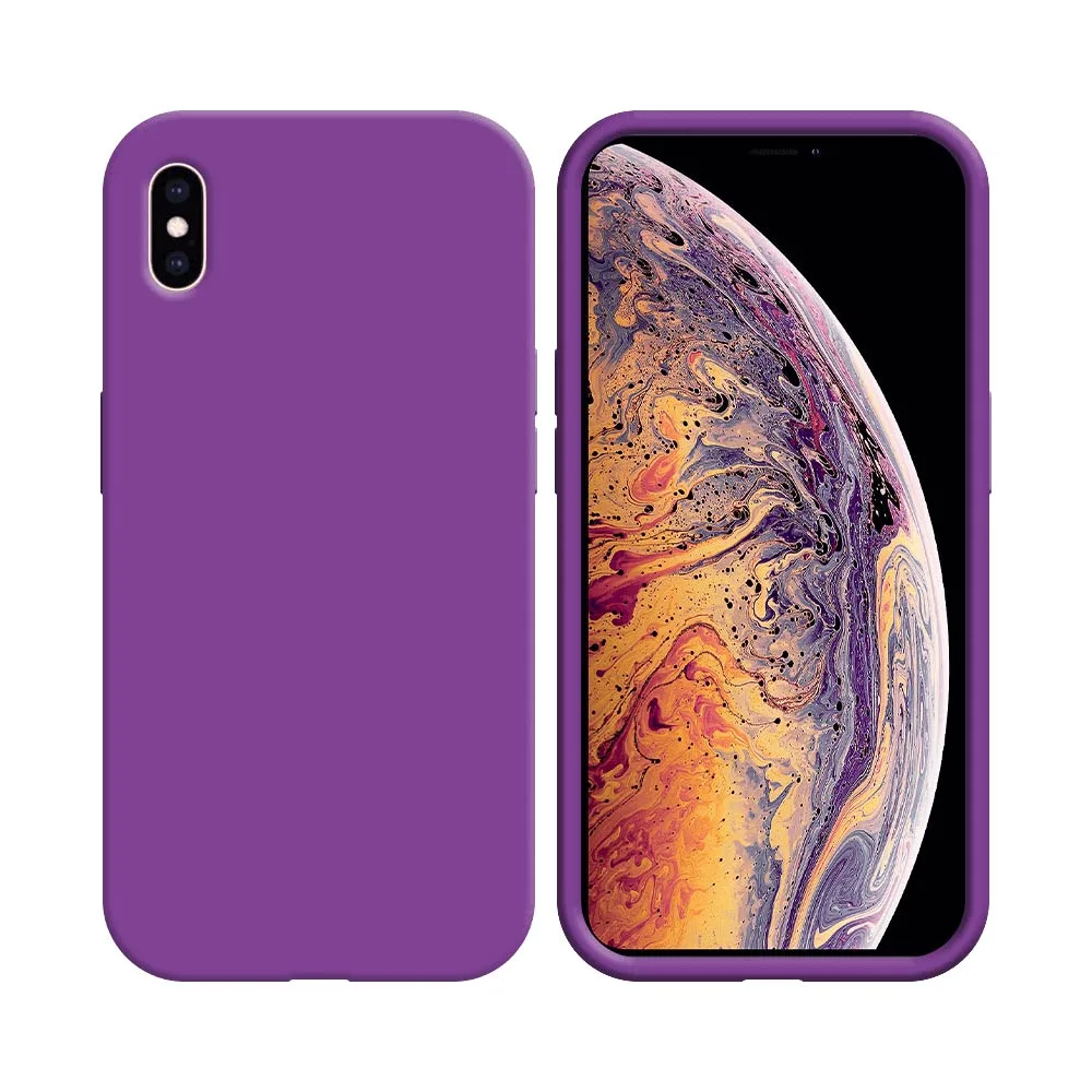 Coque Silicone Compatible pour Apple iPhone XS Max Mauve