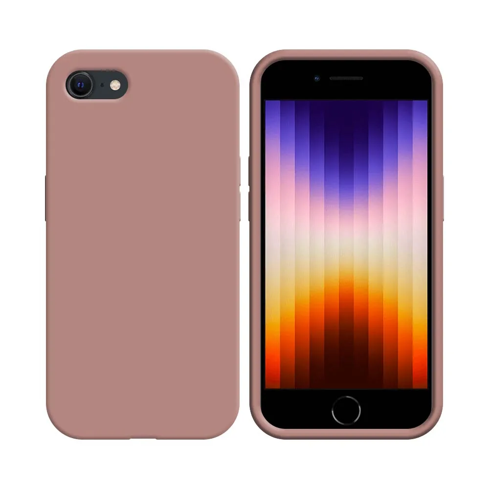 Coque Silicone Compatible pour Apple iPhone 7, 8, SE 2 & SE 3 Rose