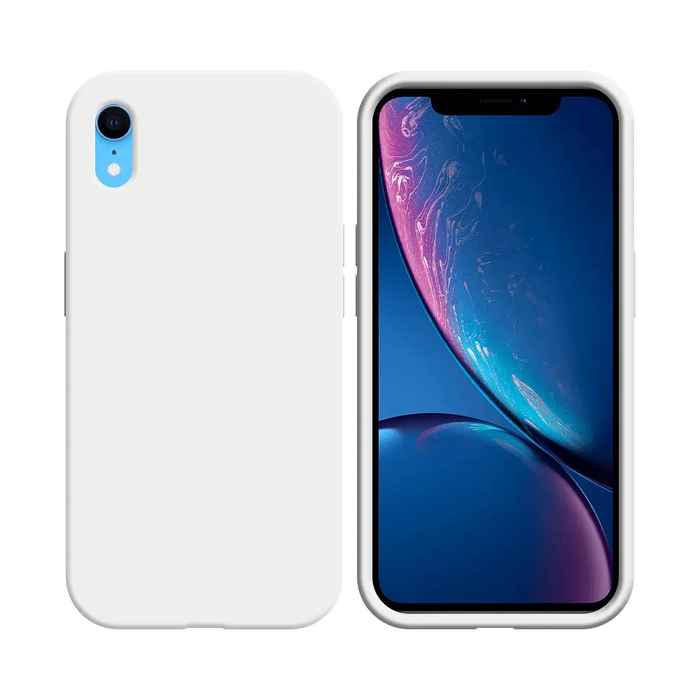 Coque Silicone Compatible pour Apple iPhone XR Blanc