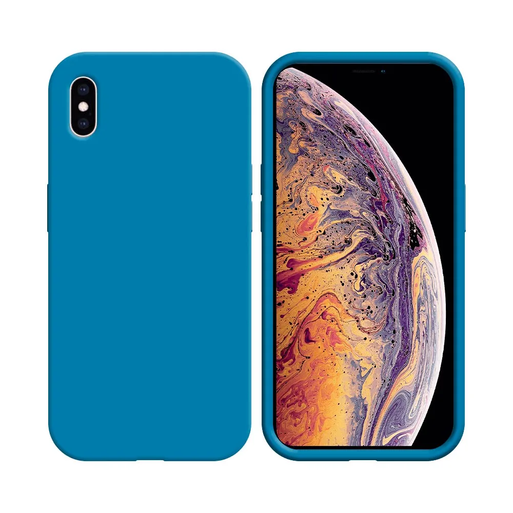 Coque Silicone Compatible pour Apple iPhone XS Max Bleu Ciel