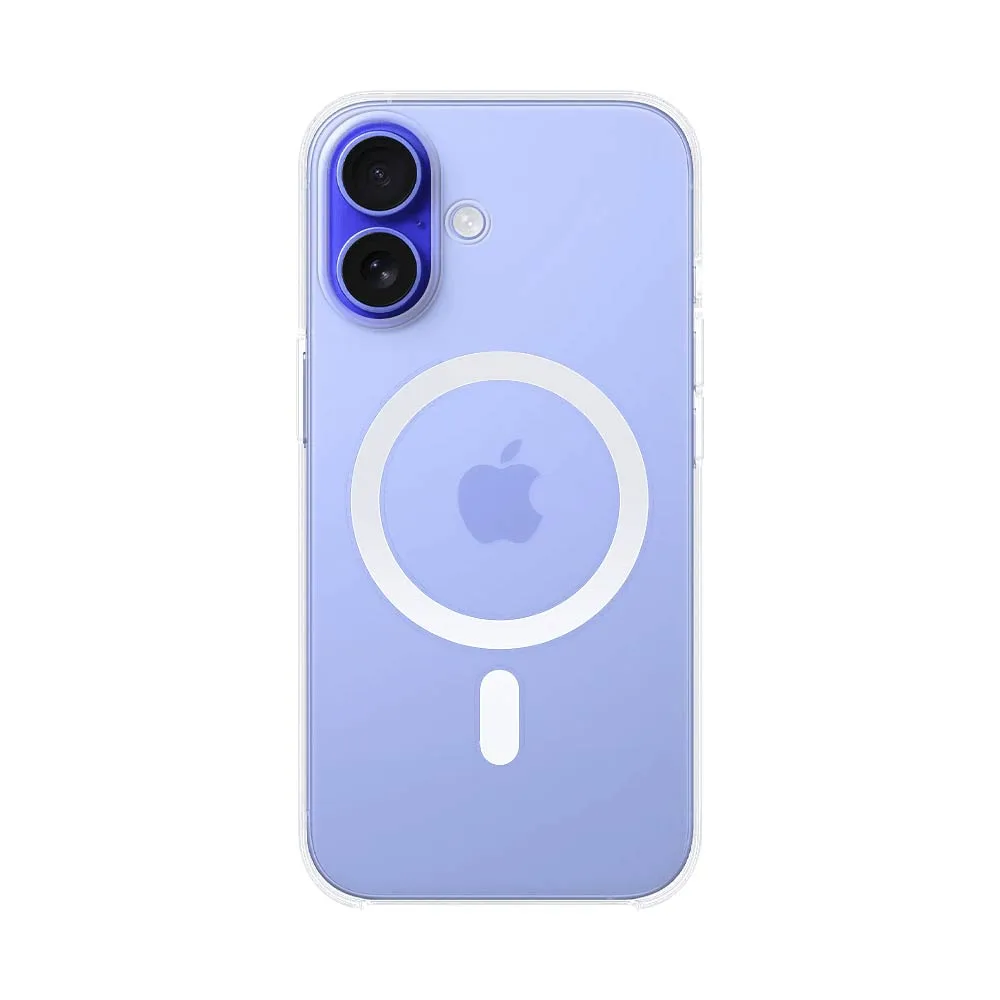 Coque Silicone MagSafe Compatible pour Apple iPhone 16 Transparent