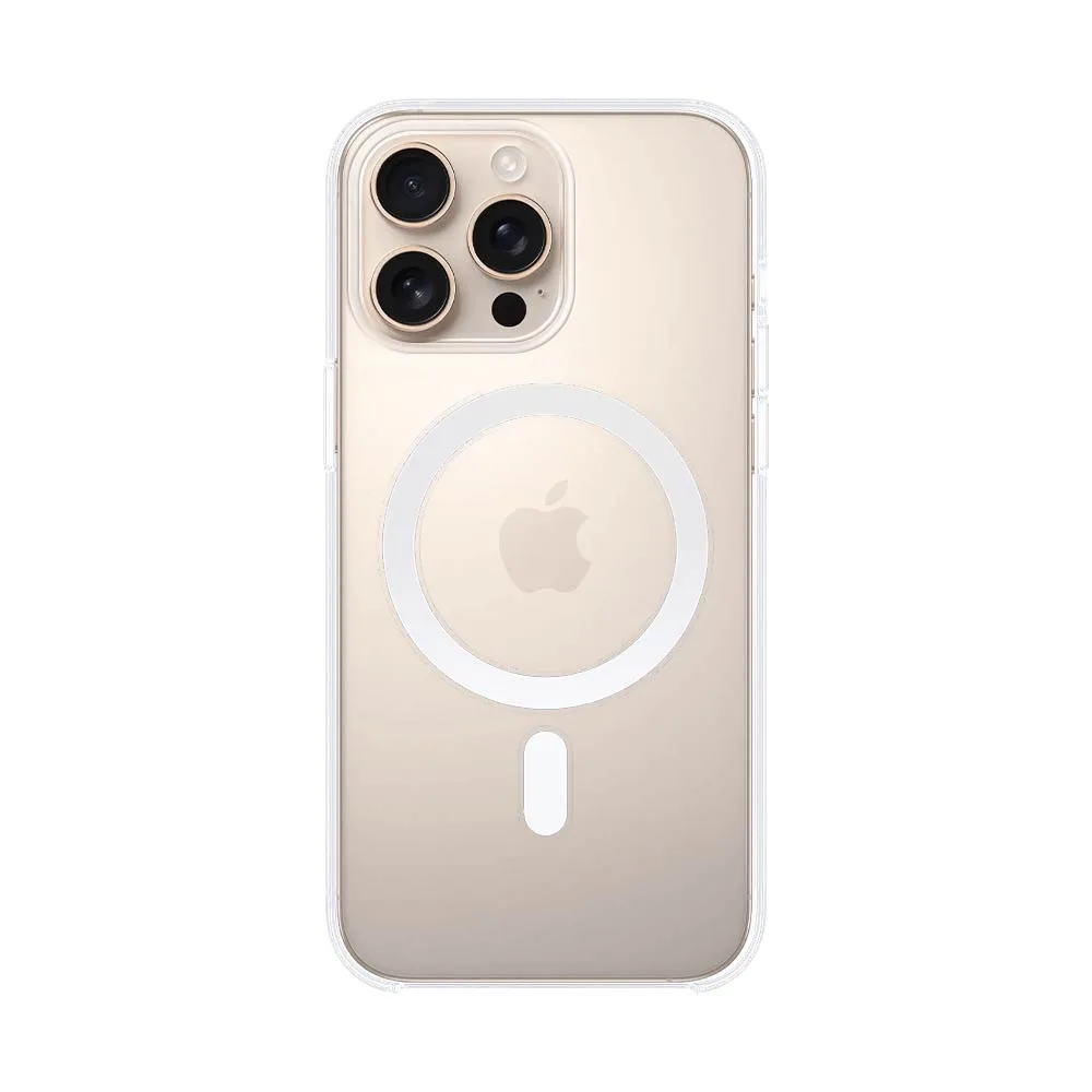 Coque Silicone MagSafe Compatible pour Apple iPhone 16 Pro Transparent