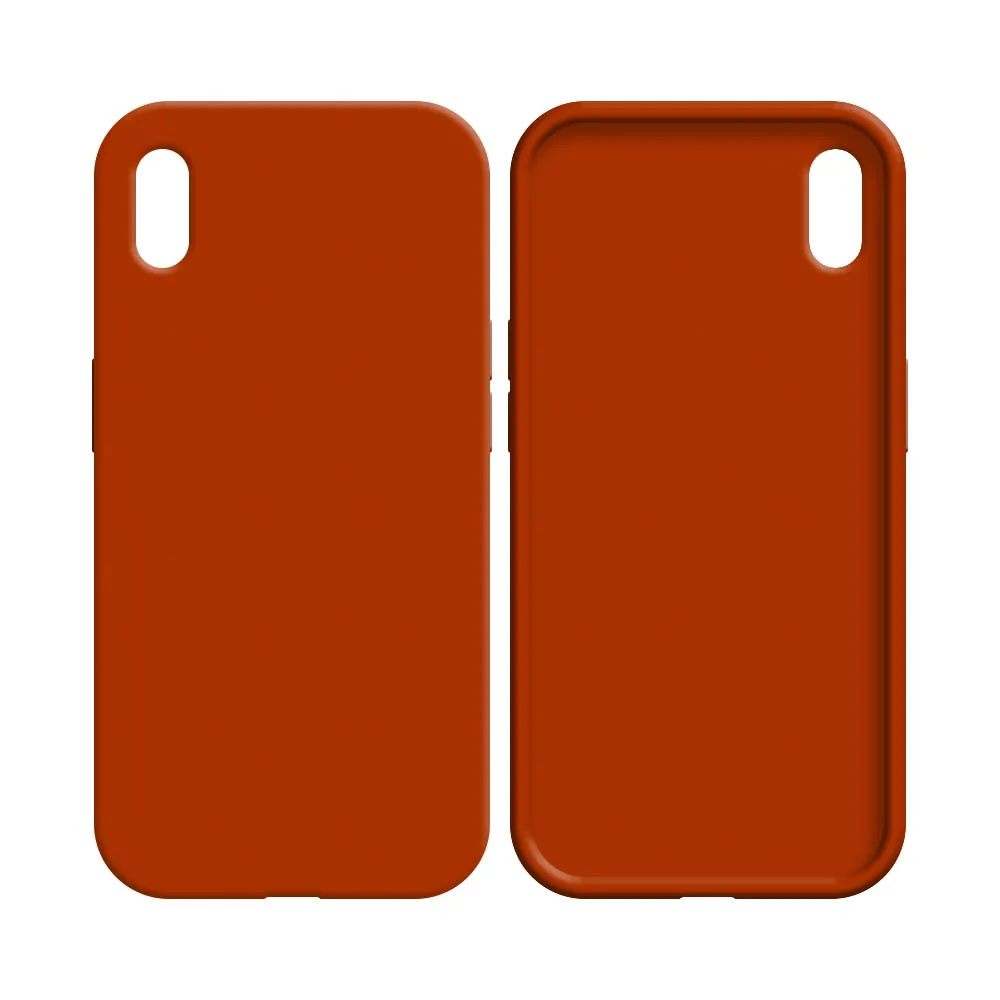 Coque Silicone Compatible pour Apple iPhone XS Max Orange — vue 2