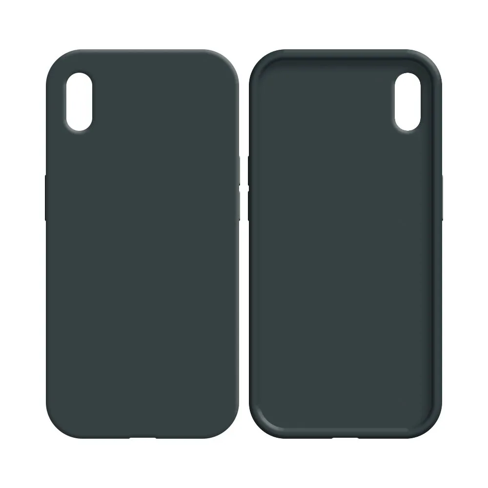 Coque Silicone Compatible pour Apple iPhone XS Max Noir — vue 2