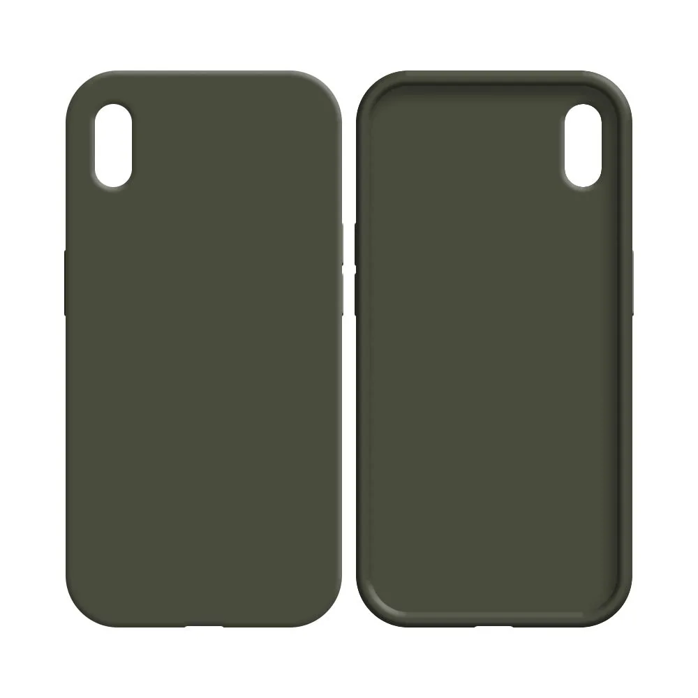 Coque Silicone Compatible pour Apple iPhone XS Max Gris Foncé — vue 2