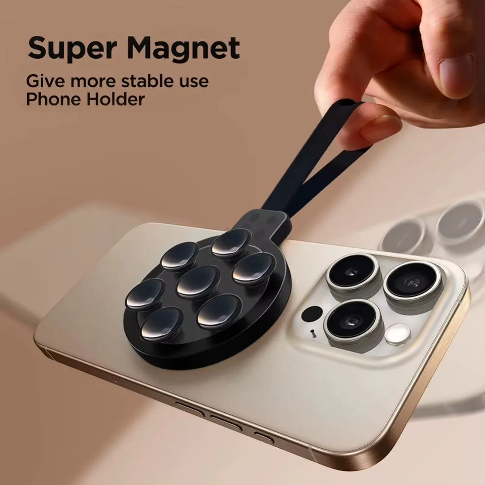 Support Ventouse Silicone Universel pour Smartphone MagSafe Noir — vue 2
