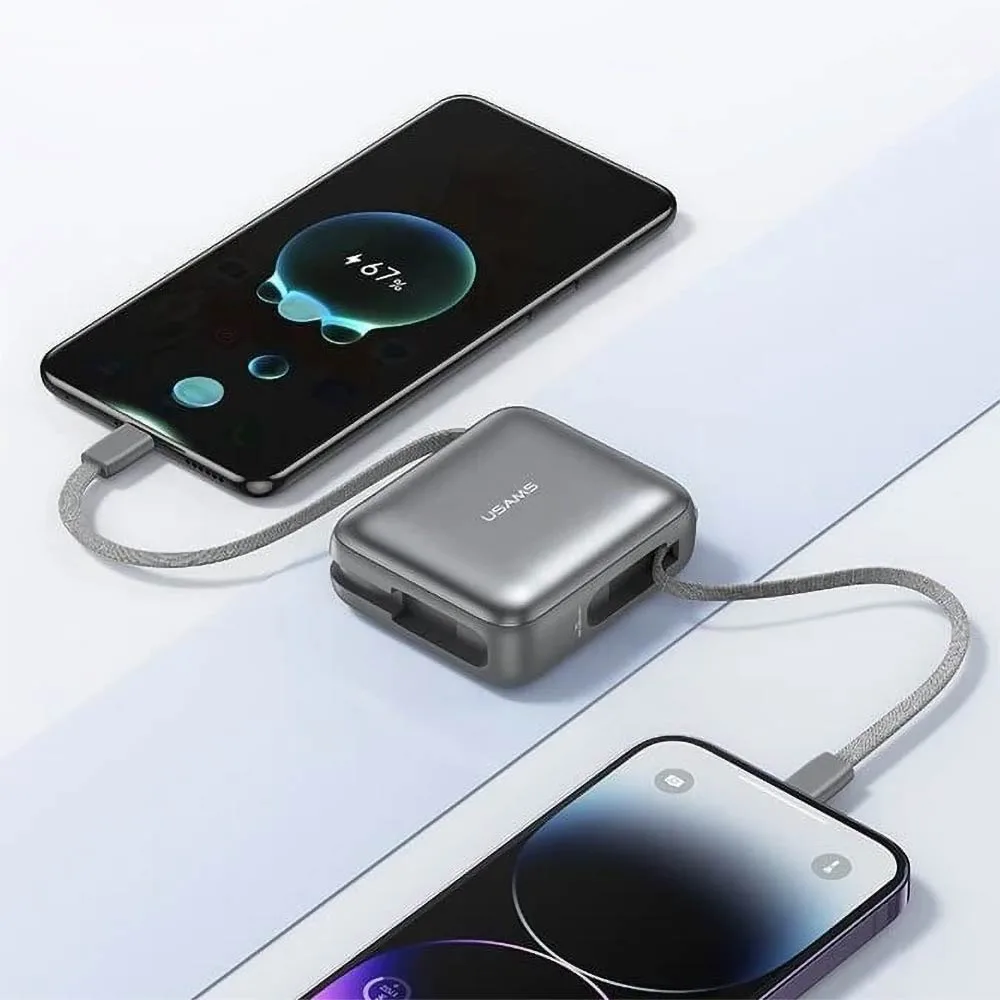 Batterie Externe Power Bank Usams CD240 PB78 20W 10000mAh Noir — vue 2