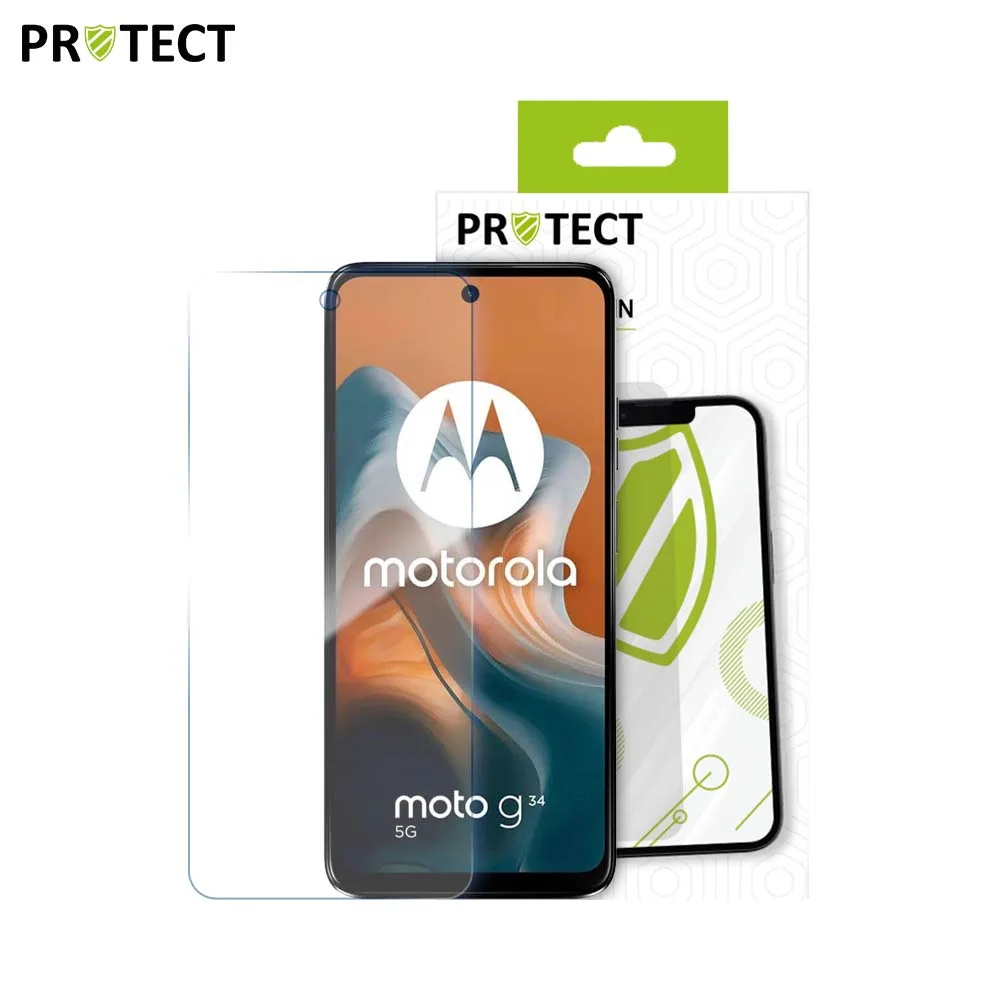 Verre Trempé Classique PROTECT pour Motorola Moto G34 5G Transparent