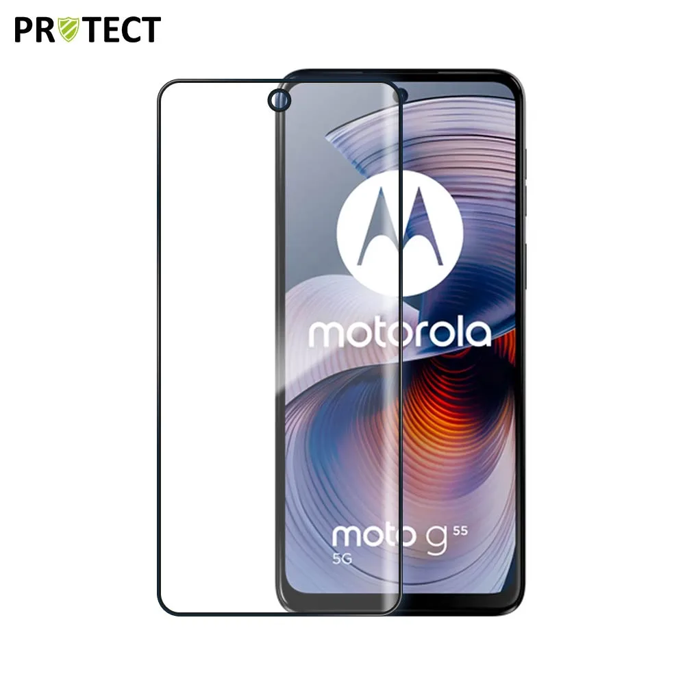 Verre Trempé Intégral PROTECT pour Motorola Moto G55 5G Noir